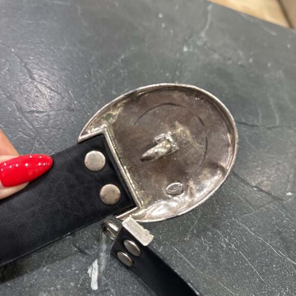 CHICO'S Gobi- Leather Belt- Beads, Bohemian Fringed Belt NWT- Green, Brown &Blue - Picture 2 of 4